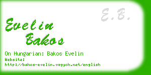 evelin bakos business card